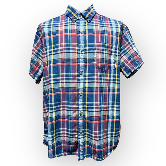 Eddie Bauer Classic Fit Plaid Short Sleeve Button Up Shirt Men’s XL - Picture 1 of 6